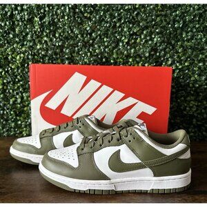 Nike Dunk Low Shoes Women Size 7.5 White 'Medium Olive' DD1503-120 Green Sneaker